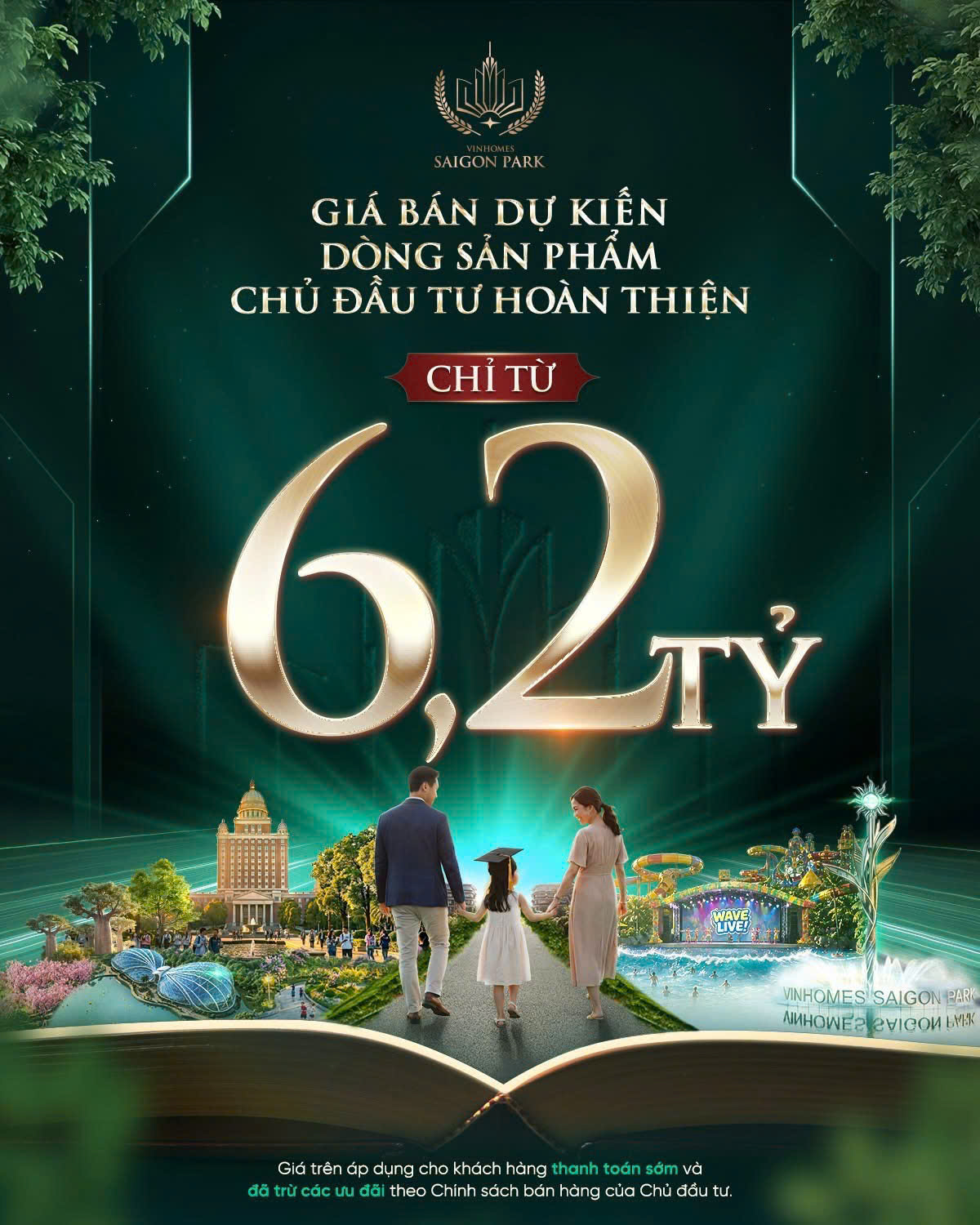 Giá bán Vinhomes Sài Gòn Park Hóc Môn