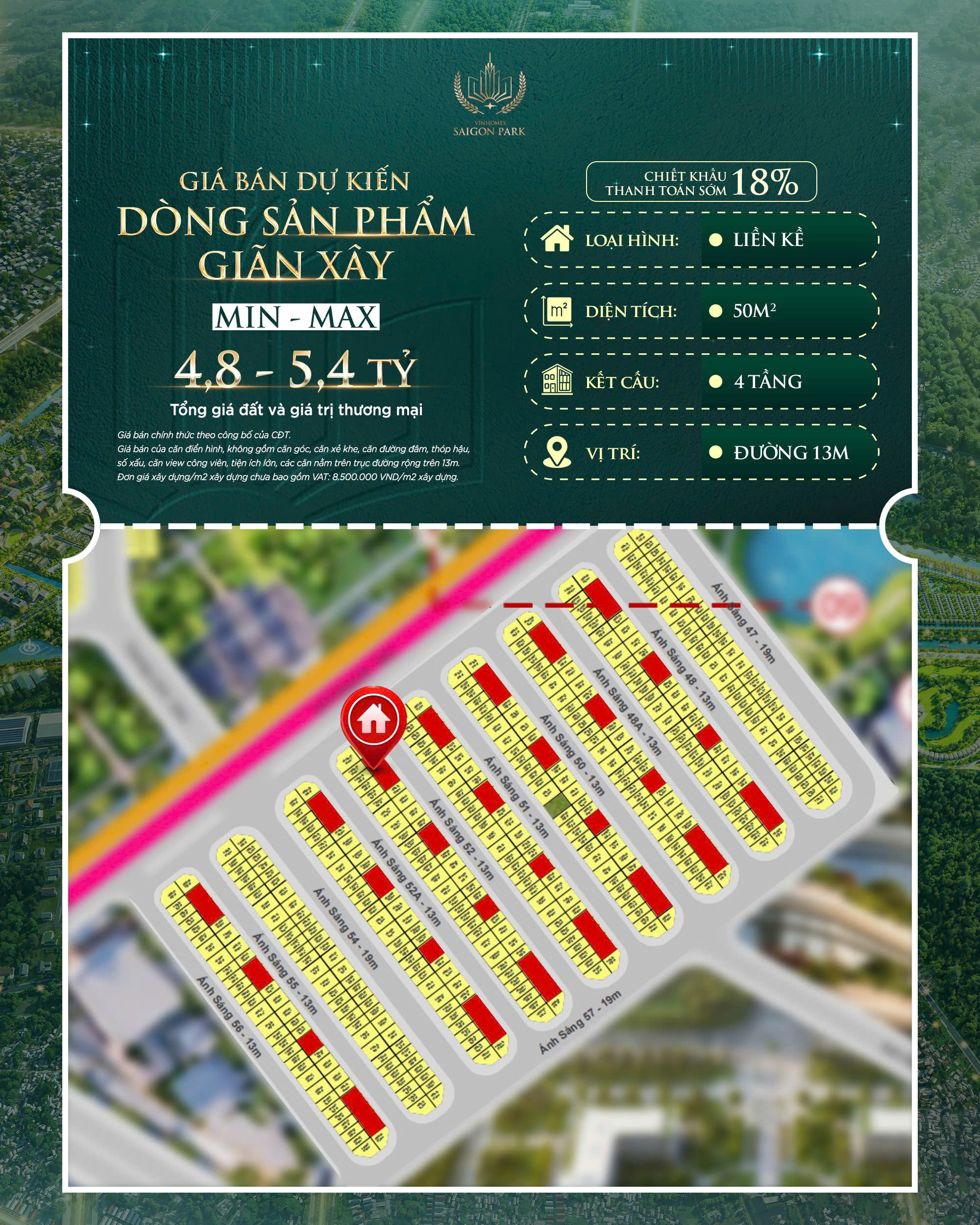 nha pho lien ke gian xay vinhomes sai gon park hoc mon gia 5 ty 50m2
