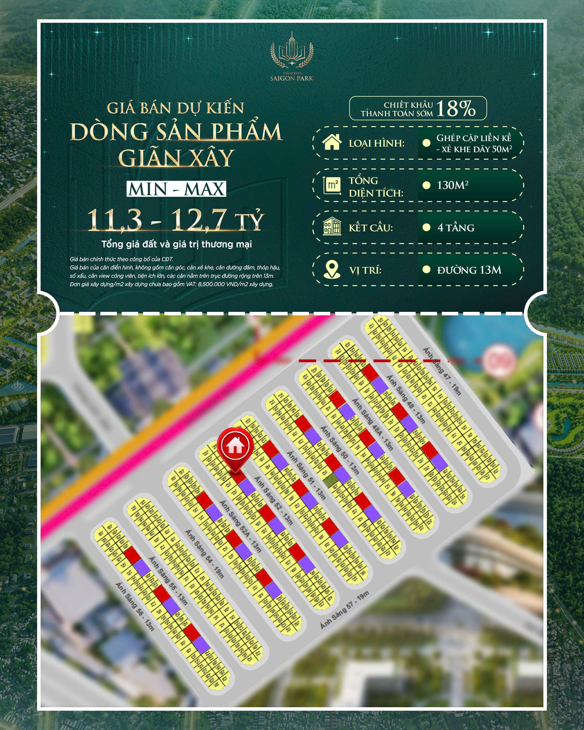 nha pho lien ke gian xay xe khe vinhomes sai gon park hoc mon gia 12 ty 130m2