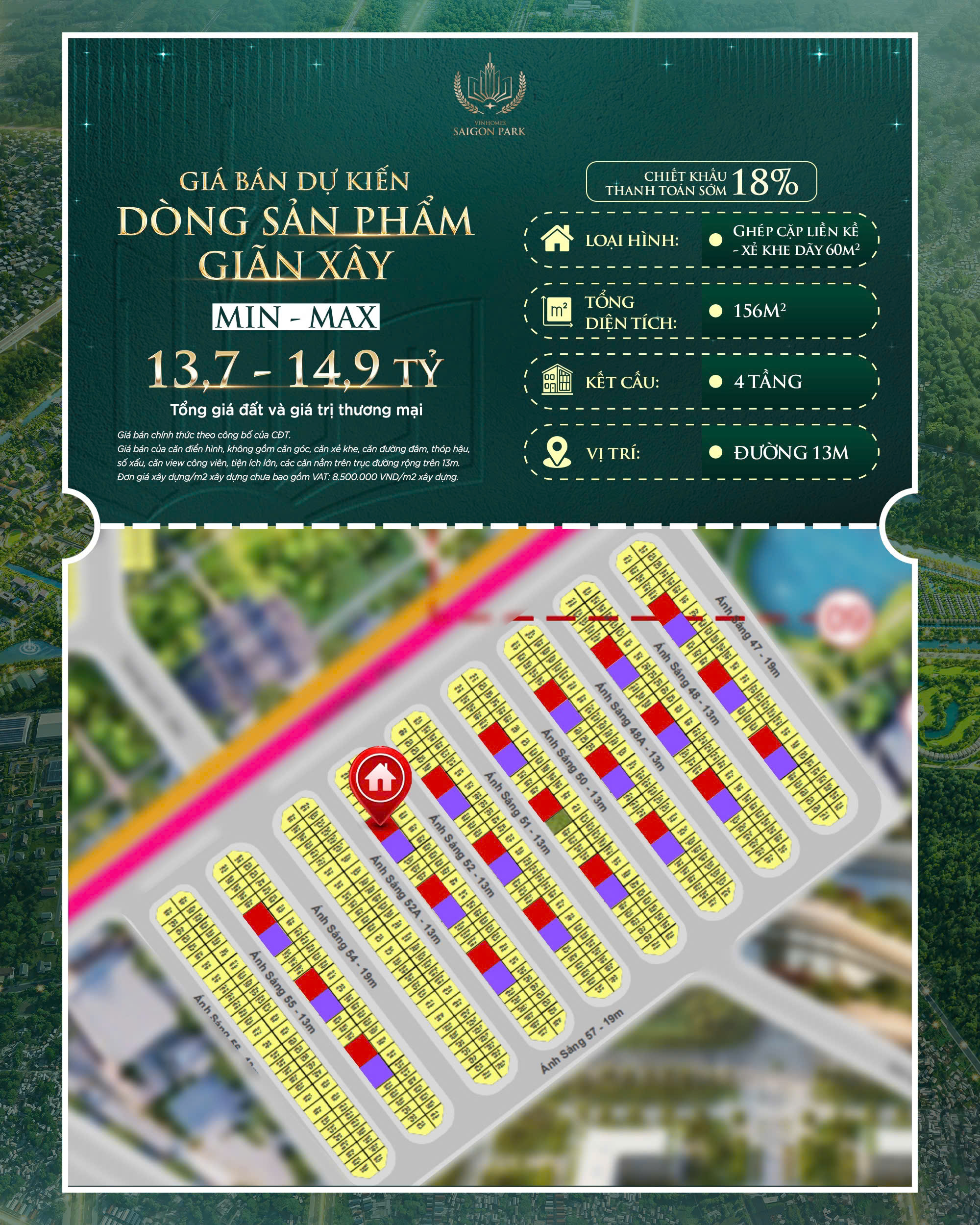 nha pho lien ke gian xay xe khe vinhomes sai gon park hoc mon gia 15 ty 156m2
