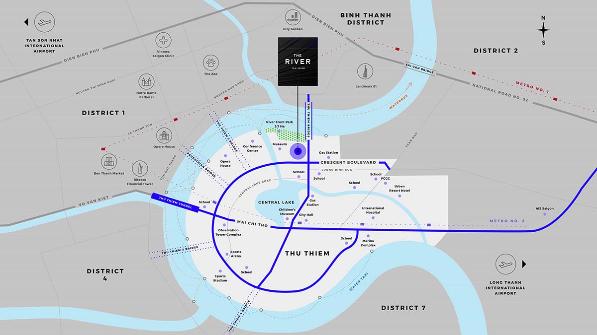 Bản đồ bao quát vị trí dự án The Riverin