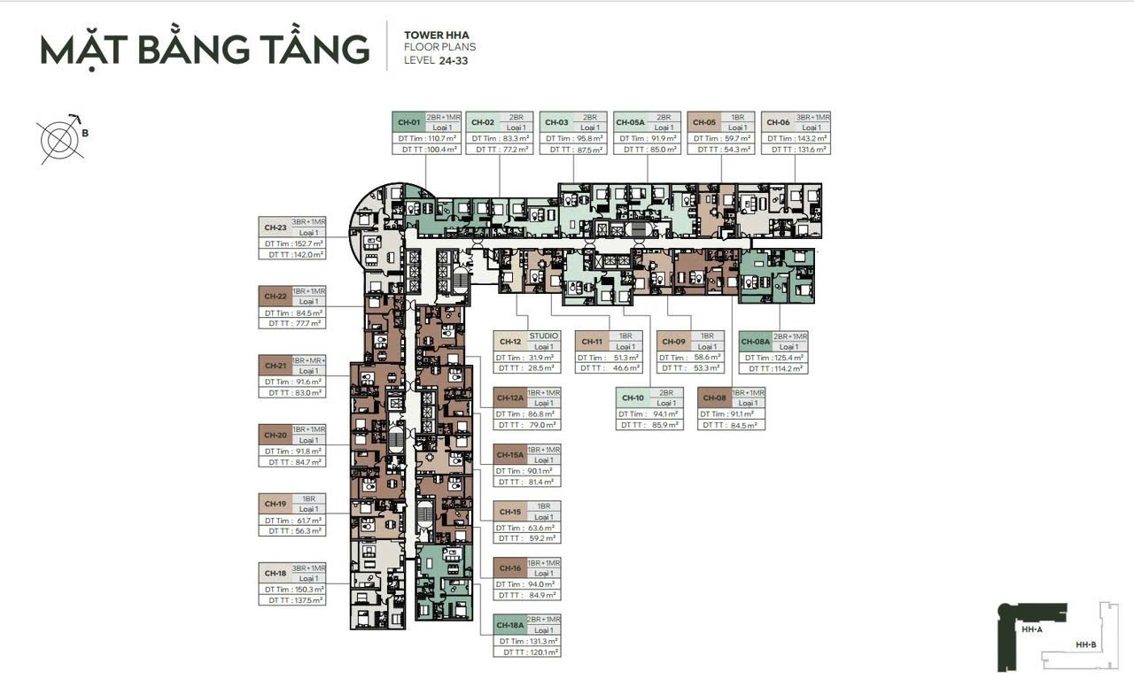 Mặt bằng Masterise Nguyễn Trãi