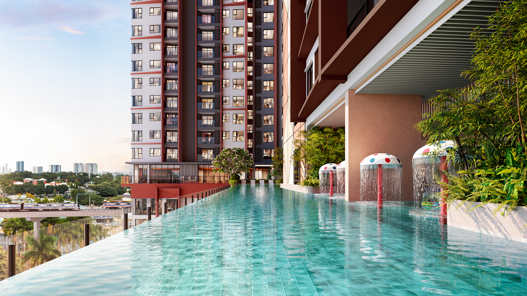 Phối cảnh hồ bơi SkySOLIS Quốc Lộ 13