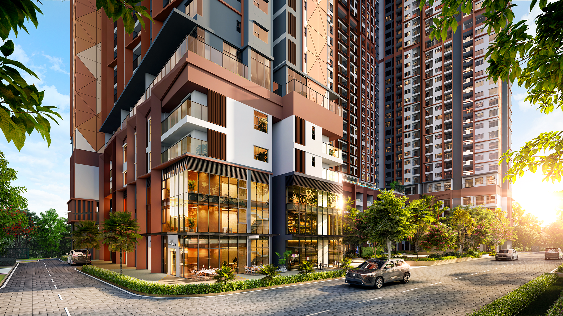 Phối cảnh Shophouse SkySOLIS Quốc Lộ 13 Bình Dương
