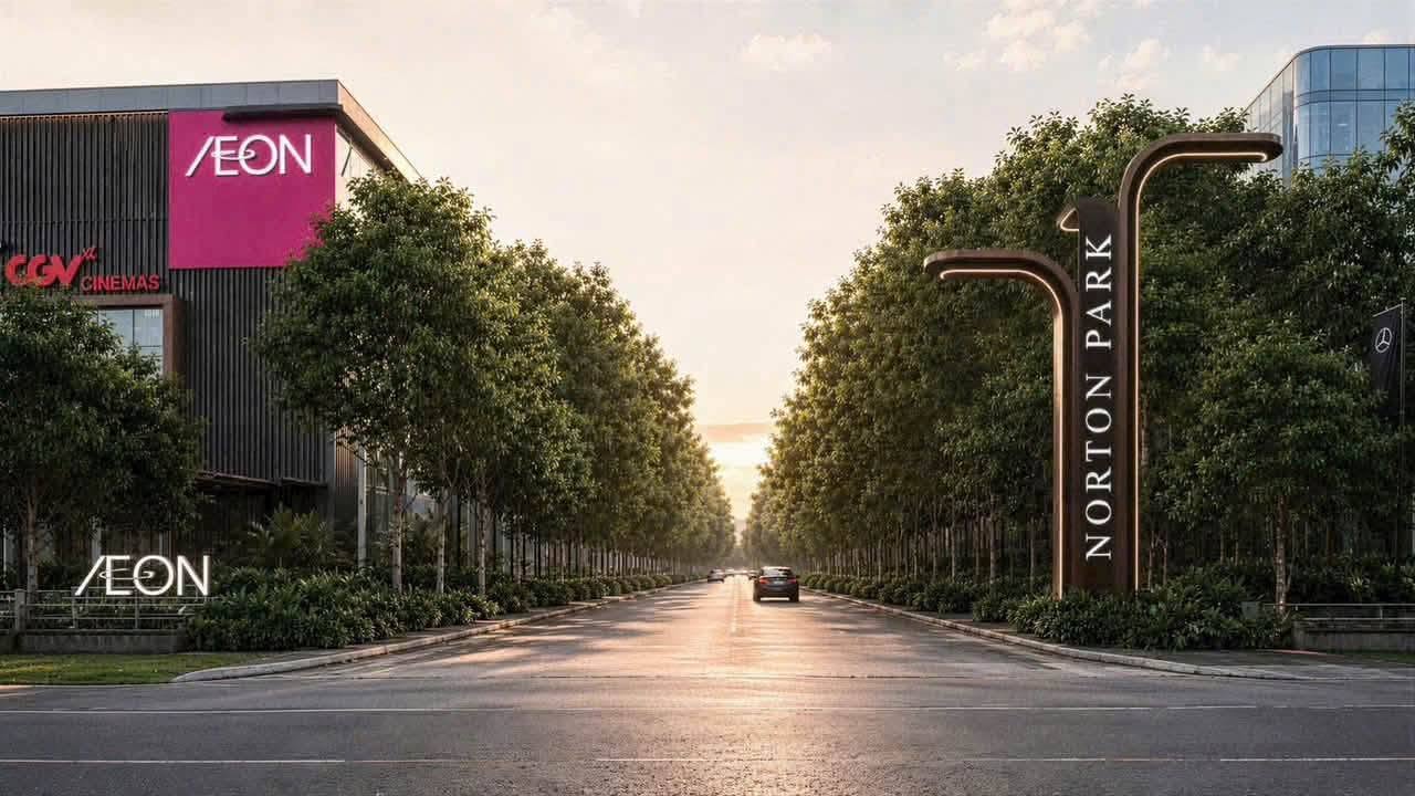 Lối vào nhà mẫu dự án norton Park Gamuda Land