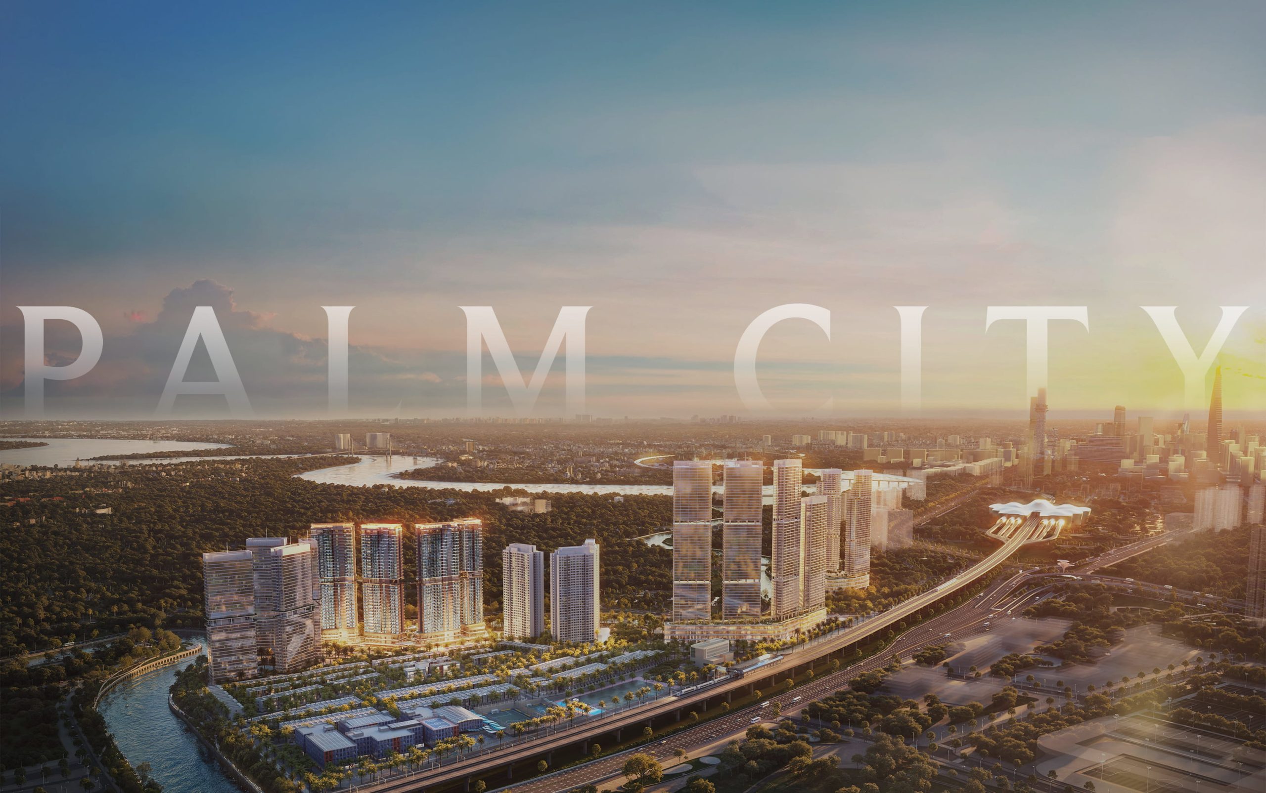 Phối cảnh dự án Palm River thuộc khu đô thị Palm City