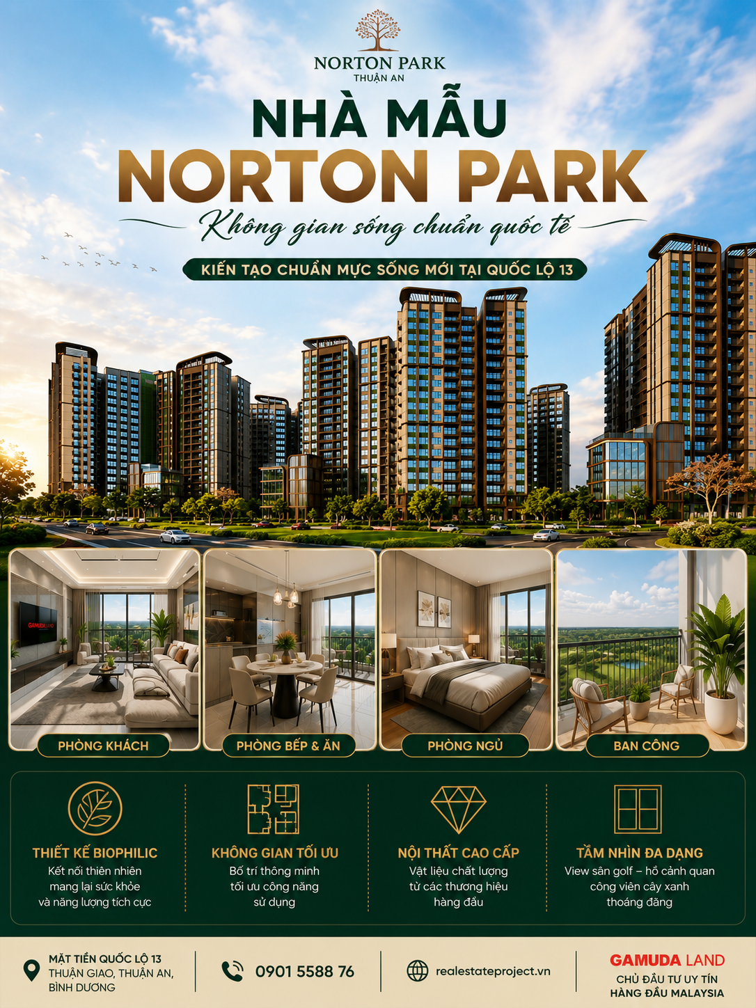 nhà mẫu Norton Park Gamuda Land