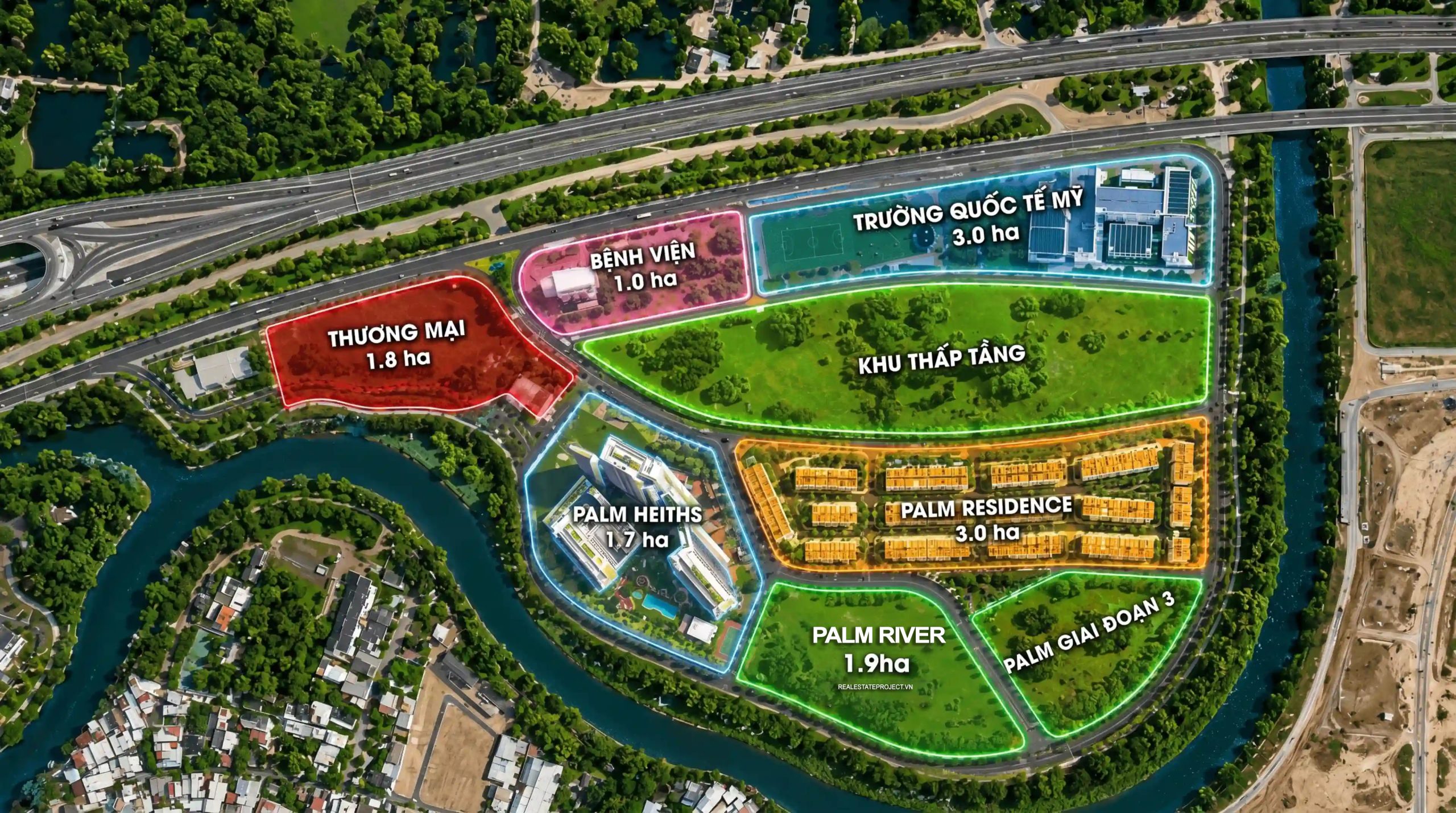 Vị trí Palm River thuộc khu đô thị Palm City